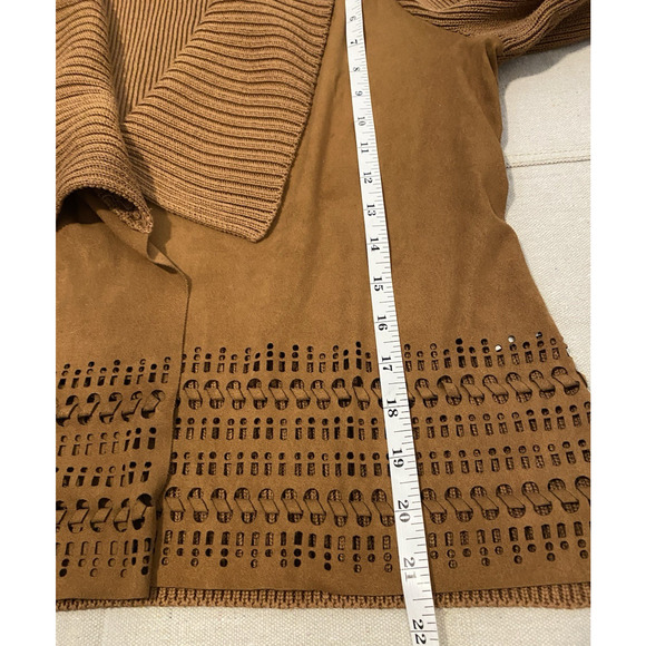 Christopher & Banks Boho Cardigan Womens Size Medium Brown Western Cowgirl - Picture 15 of 16